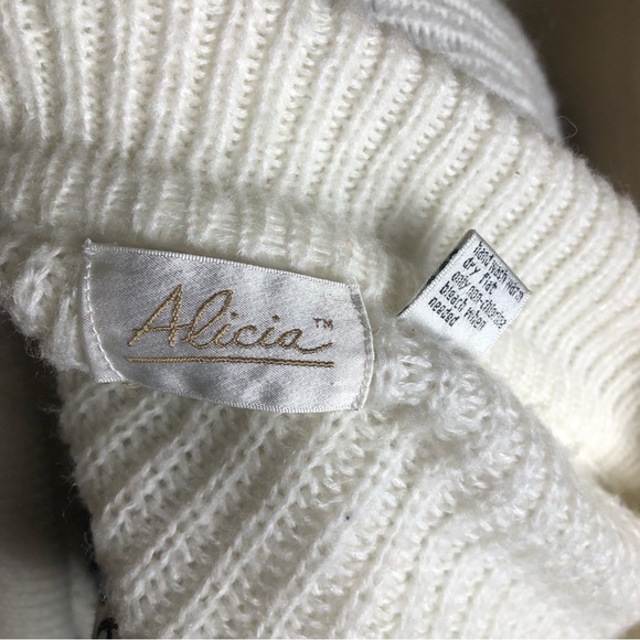 Vintage Alicia Knit V Neck Button Front Cardigan Sweater - Picture 11 of 12